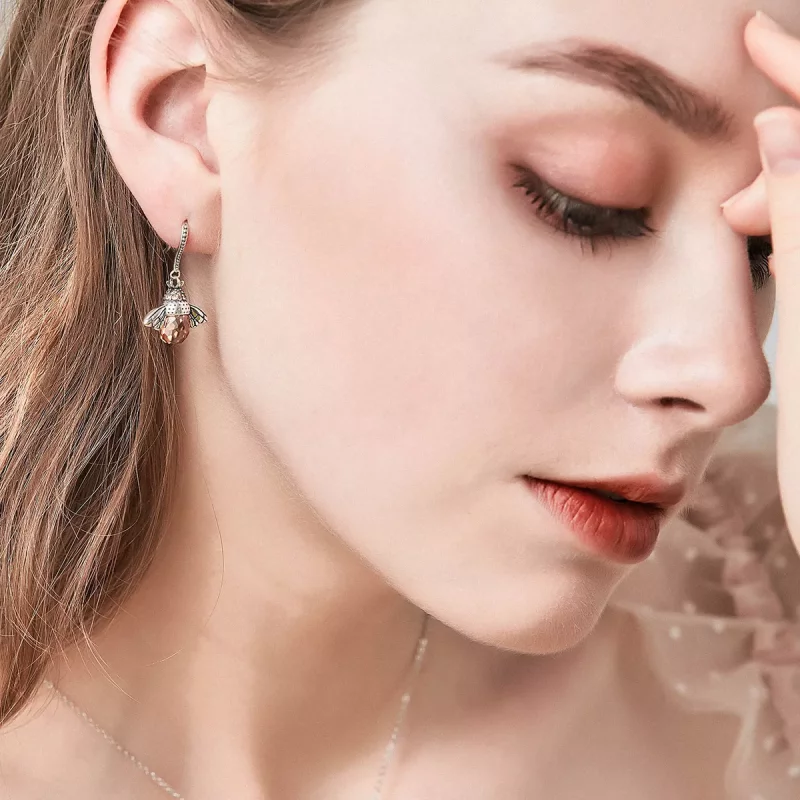 (afbeelding voor) Pandora Style Bij Oorhangers - SCE149 - Bekijken 2