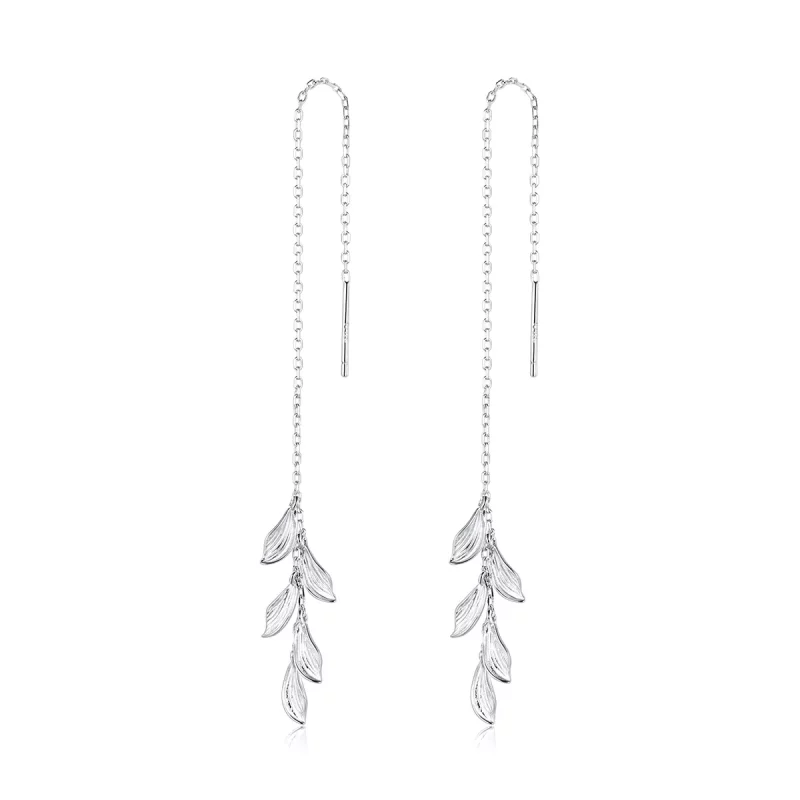 (afbeelding voor) Pandora Style bladeren Oorhangers - SCE987