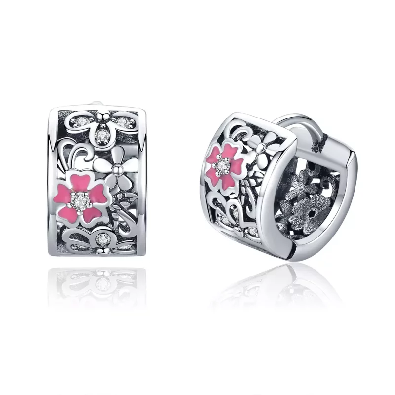 (afbeelding voor) Pandora Style Bloem taal Oorknopjes - SCE541