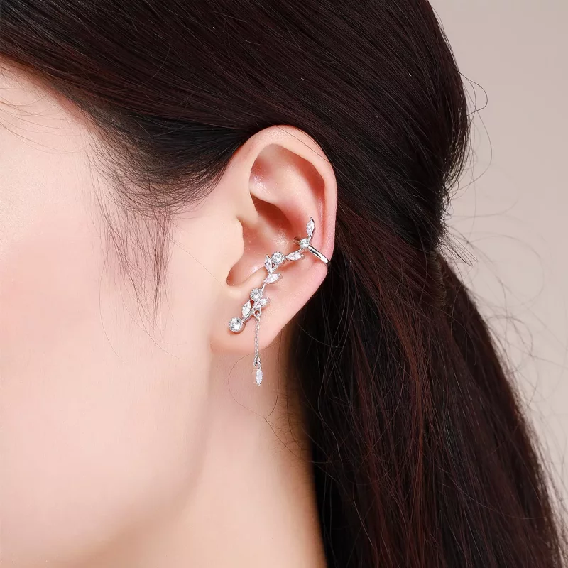 (afbeelding voor) Pandora Style Bloemtak Oorknopjes - SCE429 - Bekijken 5
