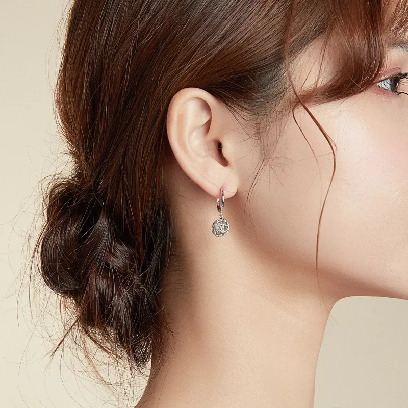 (afbeelding voor) Pandora Style Bol garen Oorhangers - SCE981 - Bekijken 6