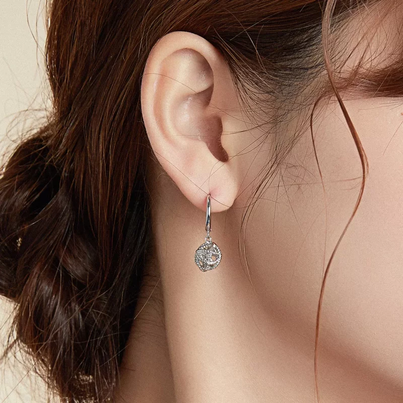 (afbeelding voor) Pandora Style Bol garen Oorhangers - SCE981 - Bekijken 7