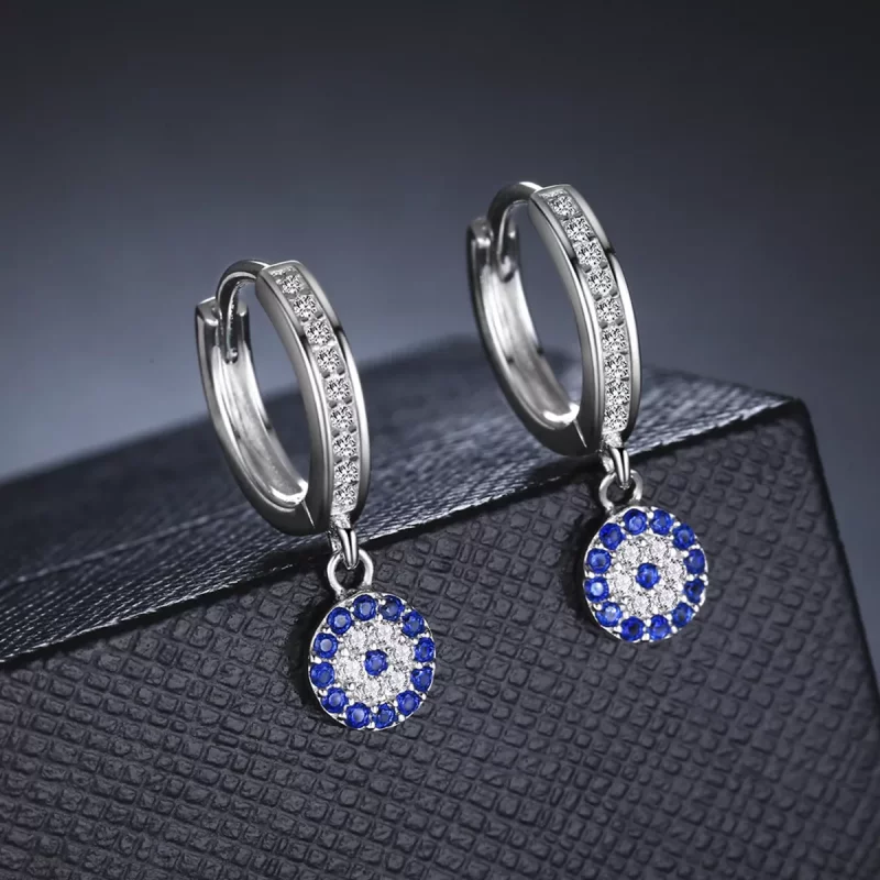 (afbeelding voor) Pandora Style Boze oog Oorhangers - SCE058 - Bekijken 5