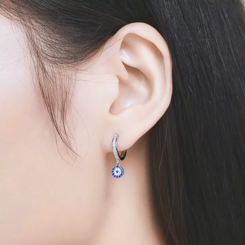 (afbeelding voor) Pandora Style Boze oog Oorhangers - SCE058 - Bekijken 6