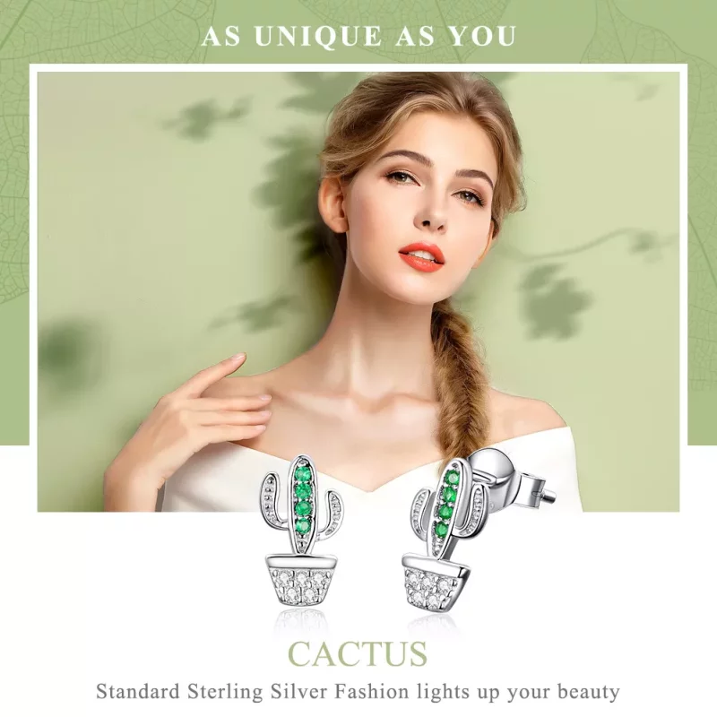 (afbeelding voor) Pandora Style Cactus Oorknopjes - SCE522 - Bekijken 2
