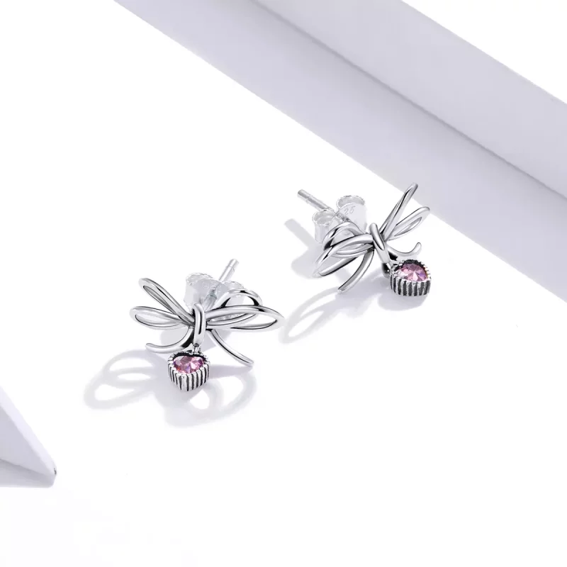 (afbeelding voor) Pandora Style Cadeau met strik Oorknopjes - SCE962 - Bekijken 4