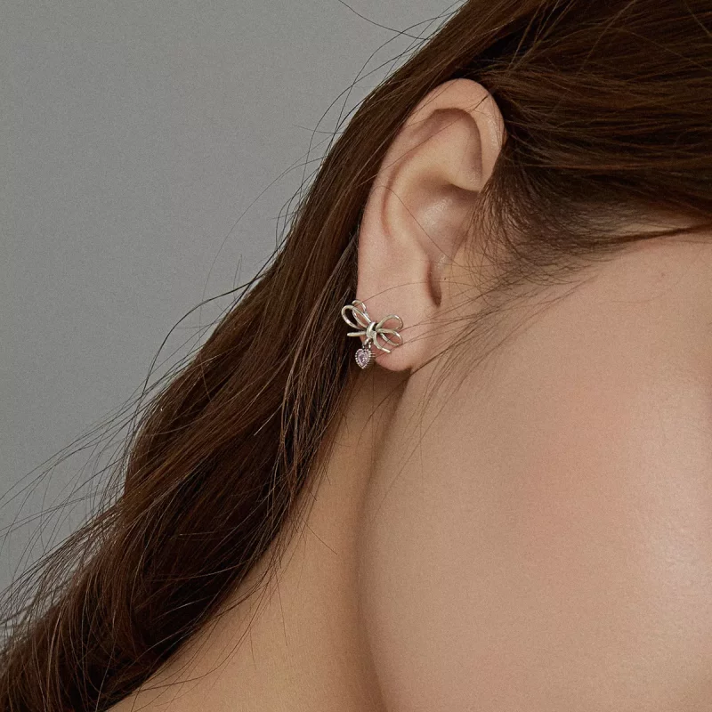 (afbeelding voor) Pandora Style Cadeau met strik Oorknopjes - SCE962 - Bekijken 5