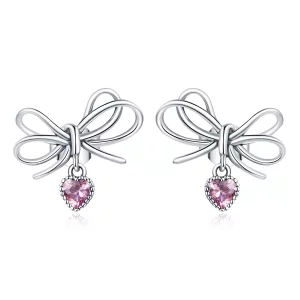 Pandora Style Cadeau met strik Oorknopjes - SCE962 (afbeelding voor) Pandora Style Cadeau met strik Oorknopjes - SCE962