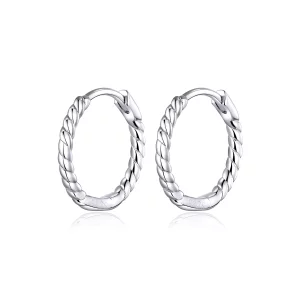 Pandora Style Cirkel henneptouw Oorringen - SCE841 (afbeelding voor) Pandora Style Cirkel henneptouw Oorringen - SCE841