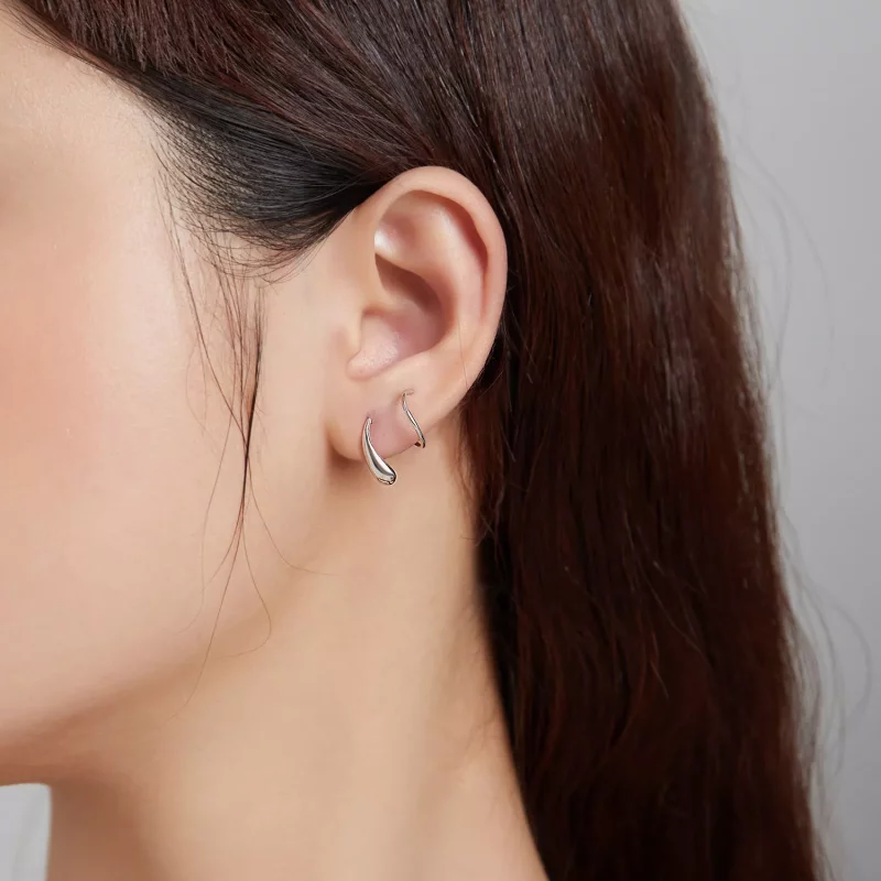 (afbeelding voor) Pandora Style Creatieve waterdruppels Oorknopjes - SCE1130 - Bekijken 5