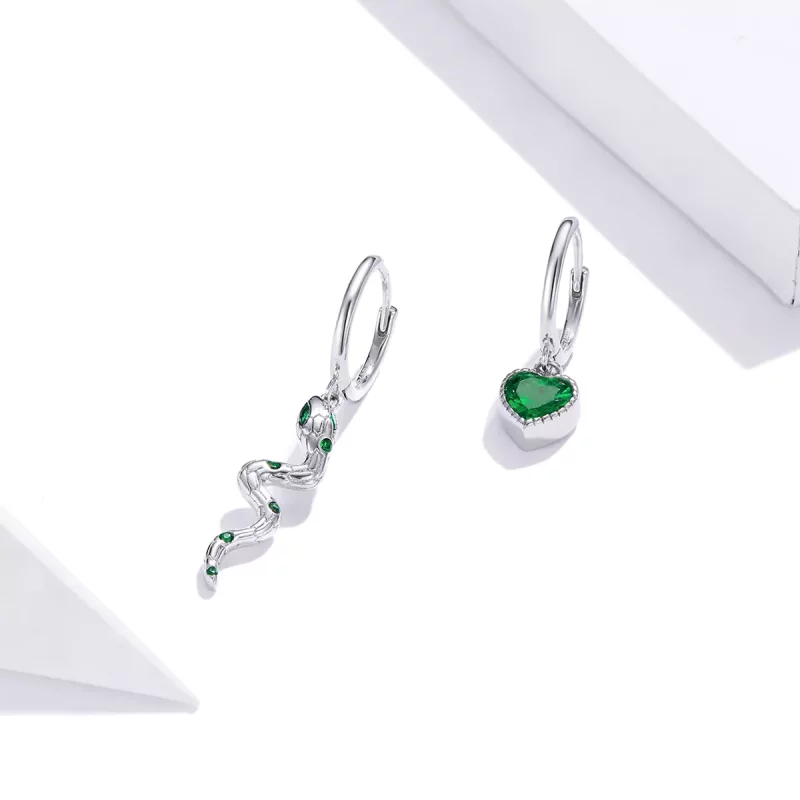 (afbeelding voor) Pandora Style De liefde van de slang en het groene hart Oorhangers - SCE1006 - Bekijken 2
