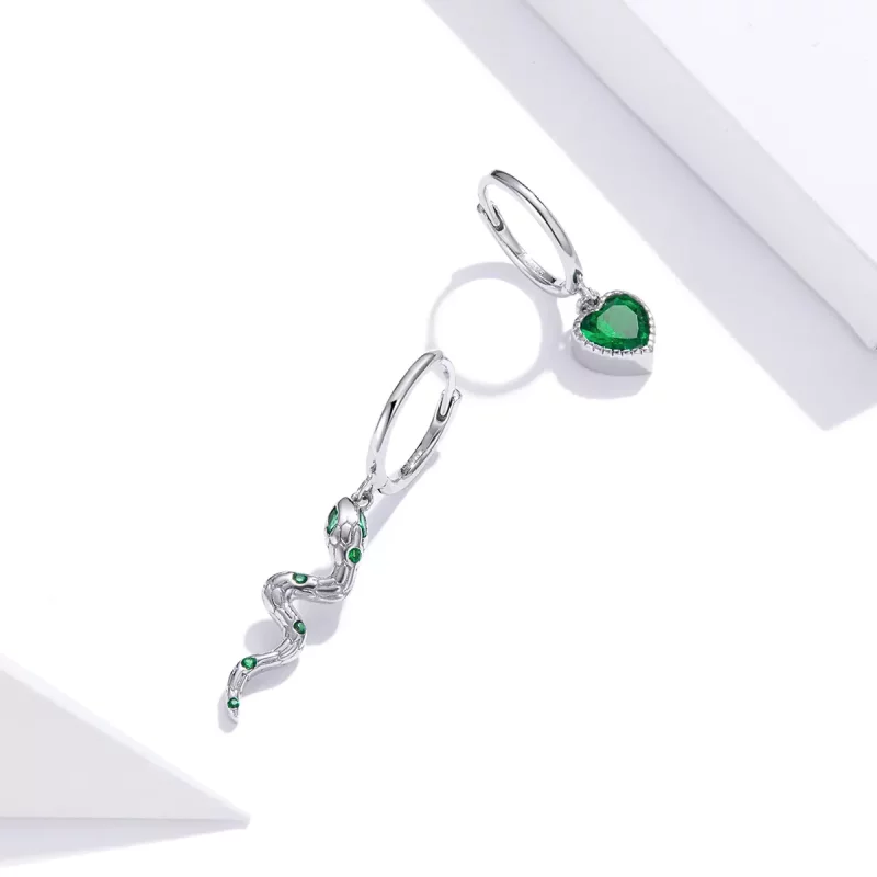 (afbeelding voor) Pandora Style De liefde van de slang en het groene hart Oorhangers - SCE1006 - Bekijken 3