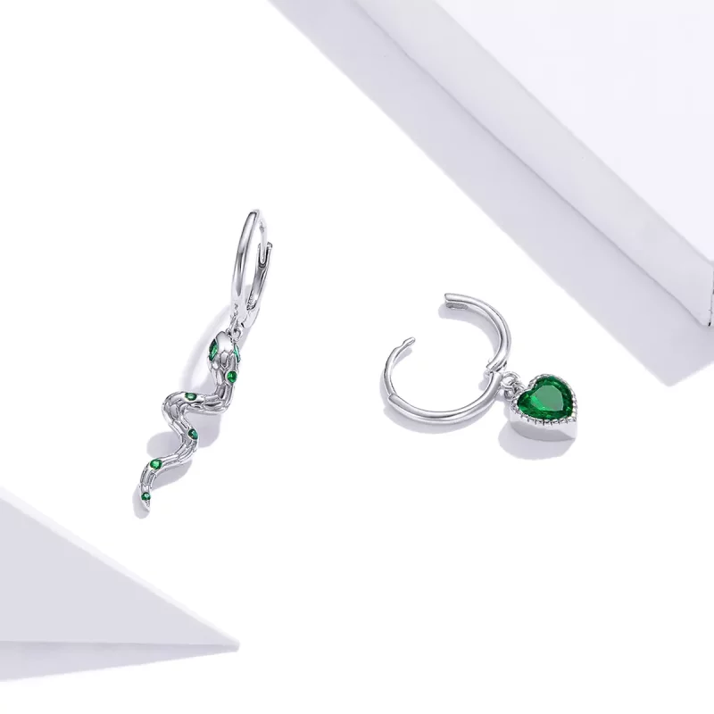 (afbeelding voor) Pandora Style De liefde van de slang en het groene hart Oorhangers - SCE1006 - Bekijken 4
