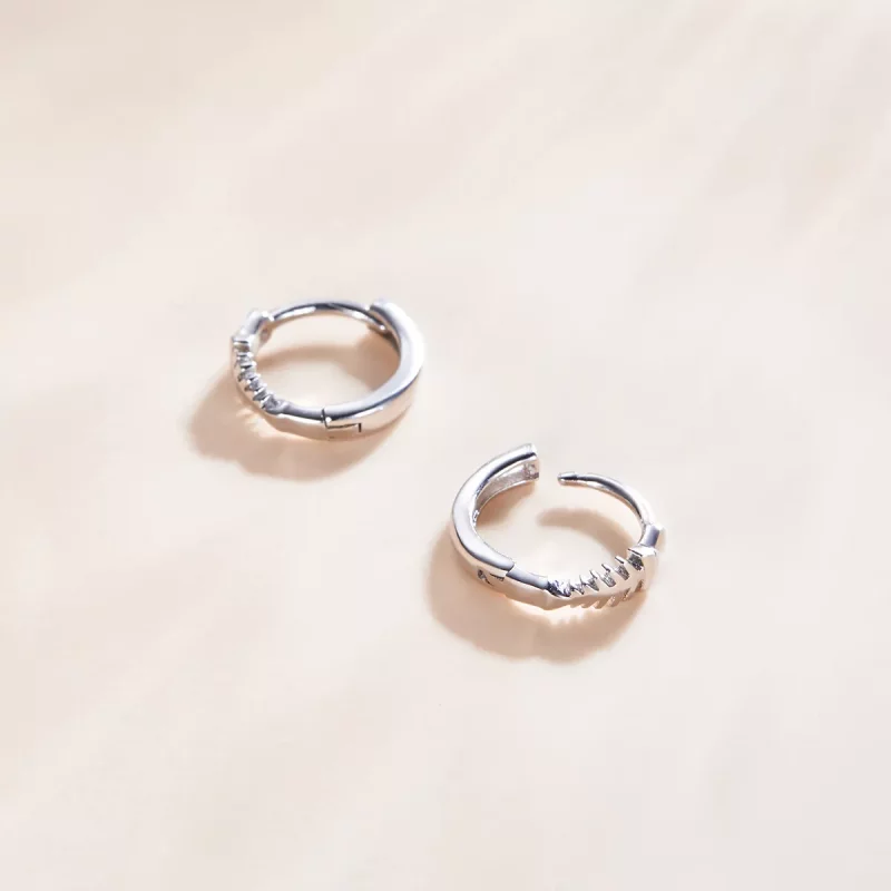 (afbeelding voor) Pandora Style Delicate visgraten Oorringen - SCE1108 - Bekijken 4