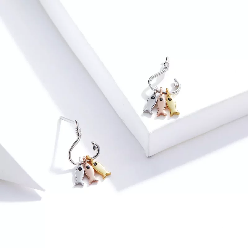 (afbeelding voor) Pandora Style Drie Vissen Oorhangers - SCE789 - Bekijken 2