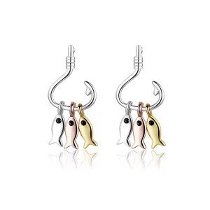 (afbeelding voor) Pandora Style Drie Vissen Oorhangers - SCE789