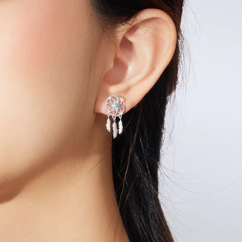 (afbeelding voor) Pandora Style Dromenvanger Oorhangers - BSE339 - Bekijken 5