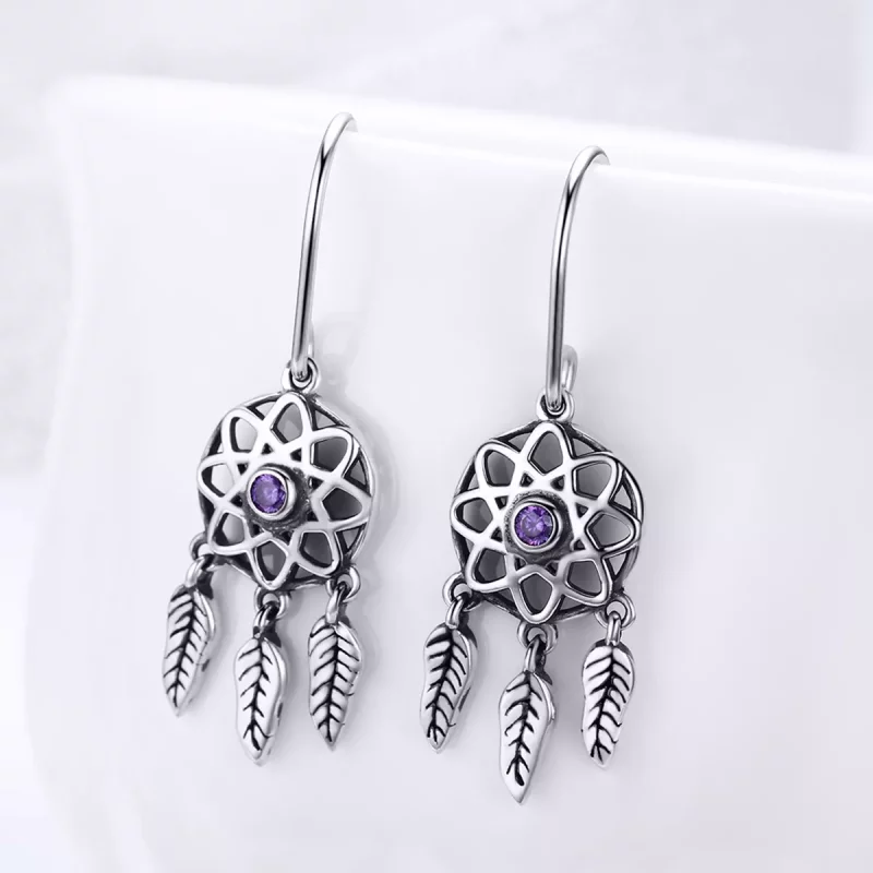 (afbeelding voor) Pandora Style Dromenvanger Oorhangers - SCE394 - Bekijken 3