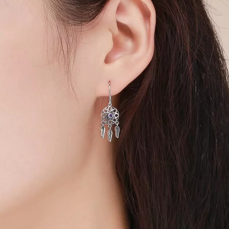 (afbeelding voor) Pandora Style Dromenvanger Oorhangers - SCE394 - Bekijken 4