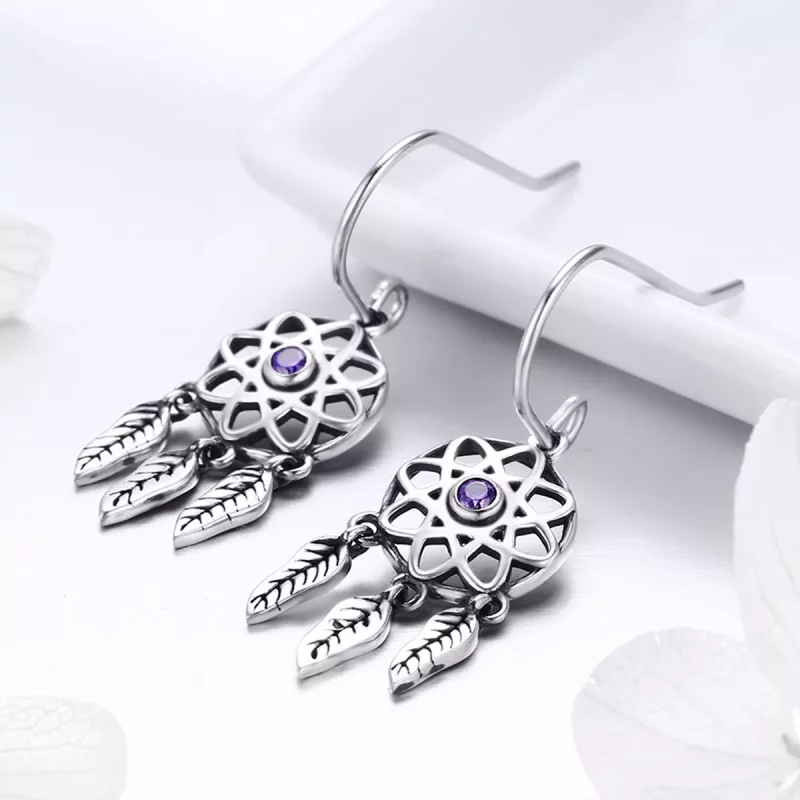 (afbeelding voor) Pandora Style Dromenvanger Oorhangers - SCE394 - Bekijken 5