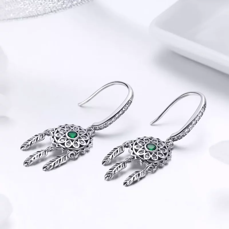 (afbeelding voor) Pandora Style Dromenvanger Oorhangers - SCE441 - Bekijken 2