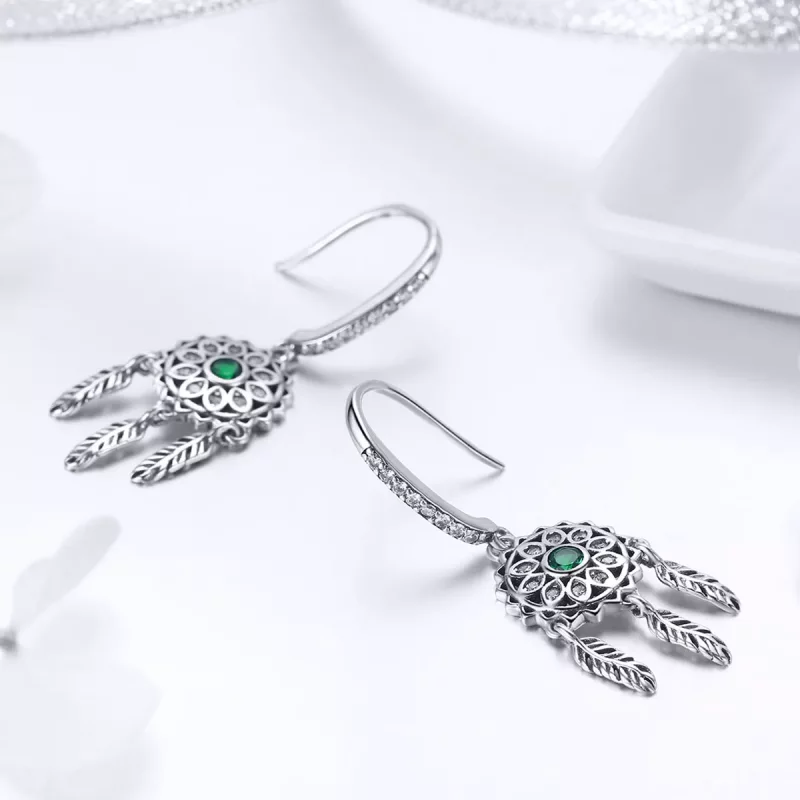 (afbeelding voor) Pandora Style Dromenvanger Oorhangers - SCE441 - Bekijken 3