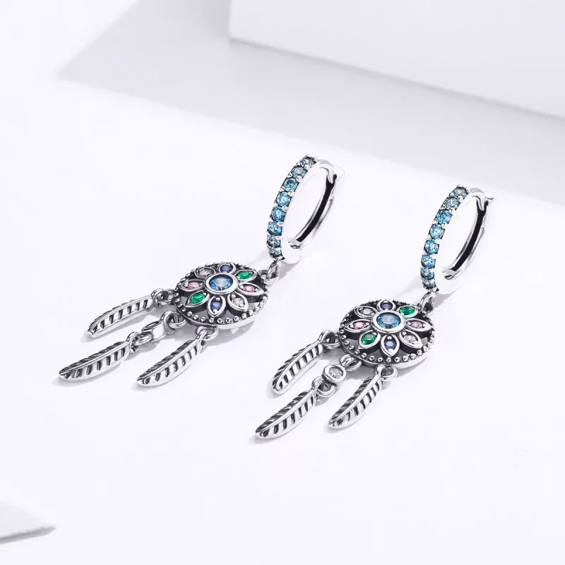 (afbeelding voor) Pandora Style Dromenvanger Oorhangers - SCE713 - Bekijken 2