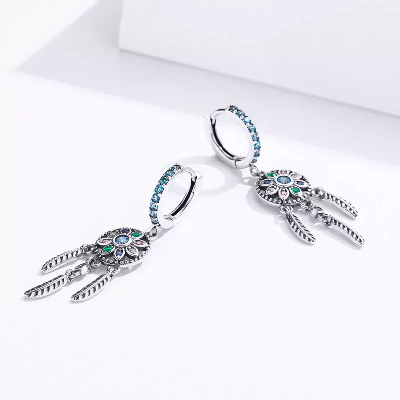 (afbeelding voor) Pandora Style Dromenvanger Oorhangers - SCE713 - Bekijken 3