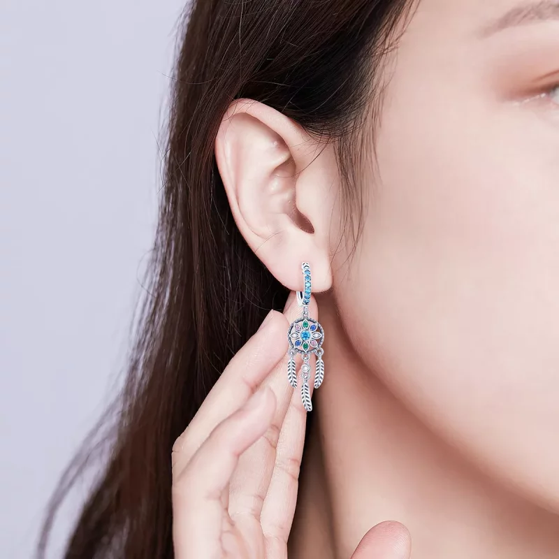 (afbeelding voor) Pandora Style Dromenvanger Oorhangers - SCE713 - Bekijken 5