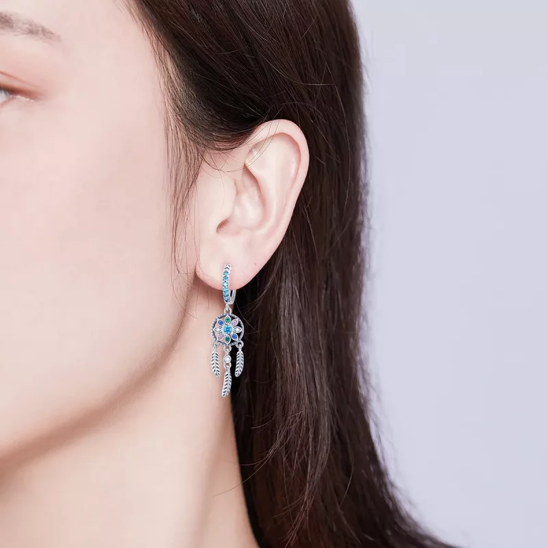 (afbeelding voor) Pandora Style Dromenvanger Oorhangers - SCE713 - Bekijken 7