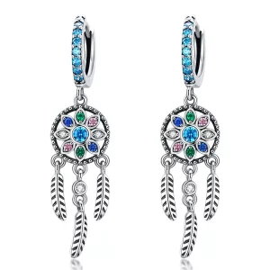 (afbeelding voor) Pandora Style Dromenvanger Oorhangers - SCE713