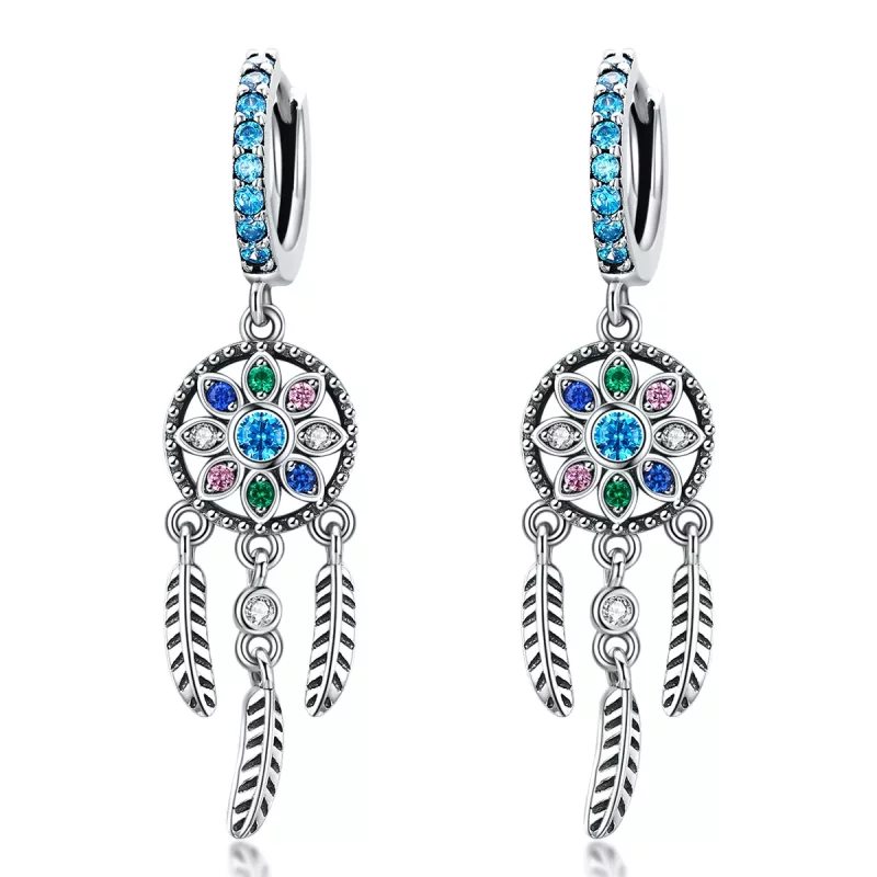 (afbeelding voor) Pandora Style Dromenvanger Oorhangers - SCE713