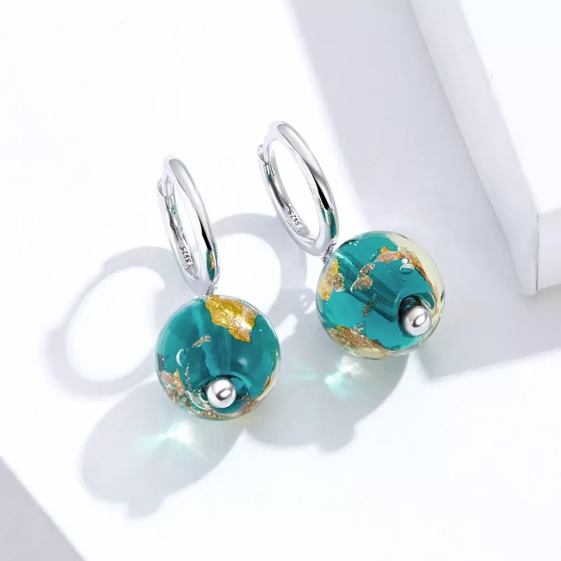 (afbeelding voor) Pandora Style Droomglas Oorhangers - SCE817 - Bekijken 4