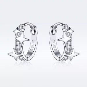 Pandora Style Een ster van wens Oorringen - BSE076 (afbeelding voor) Pandora Style Een ster van wens Oorringen - BSE076