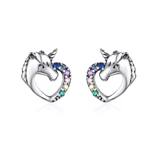 (afbeelding voor) Pandora Style Eenhoorn Oorknopjes - SCE611