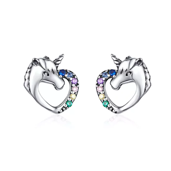 (afbeelding voor) Pandora Style Eenhoorn Oorknopjes - SCE611