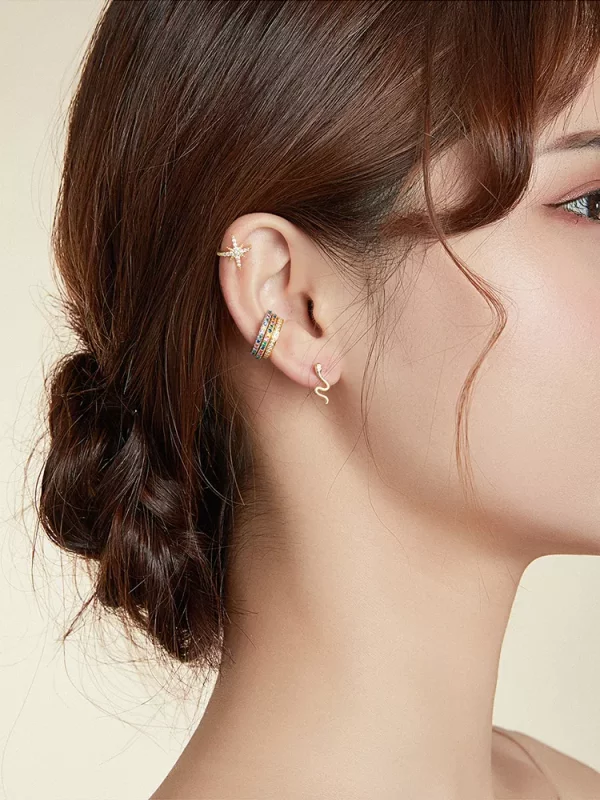 (afbeelding voor) Pandora Style Eenvoudig Oorclip - SCE996-B - Bekijken 5