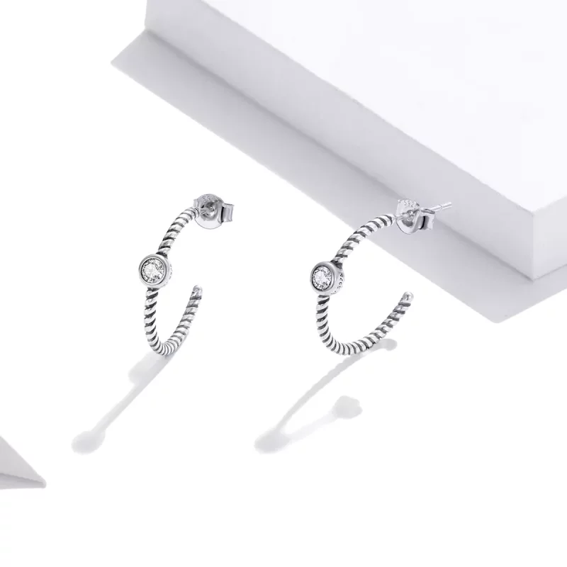 (afbeelding voor) Pandora Style Eenvoudig Oorknopjes - SCE1122 - Bekijken 2