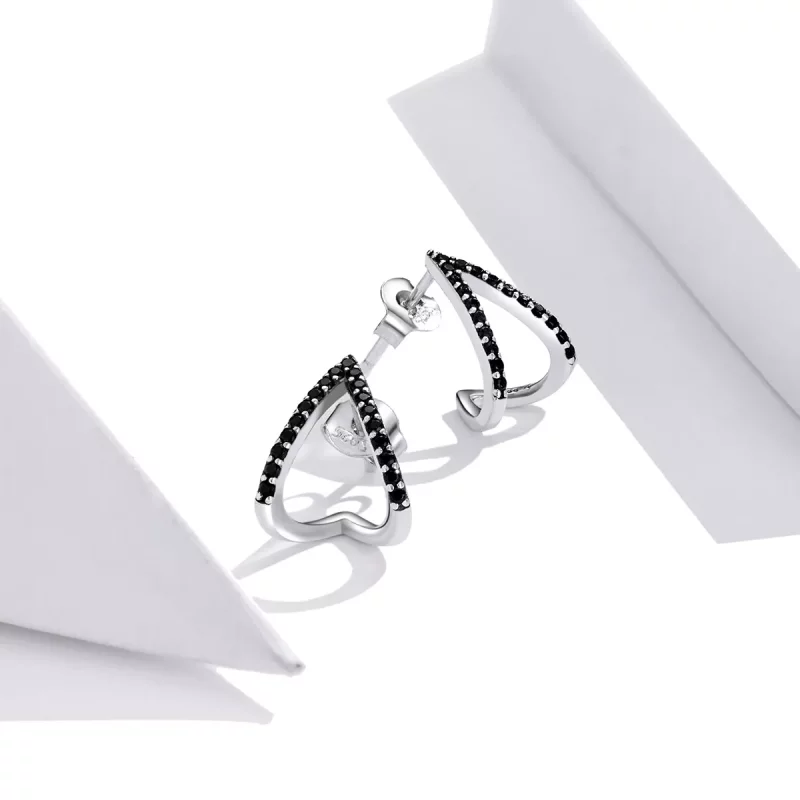 (afbeelding voor) Pandora Style Eenvoudige geometrie Oorknopjes - SCE924 - Bekijken 3