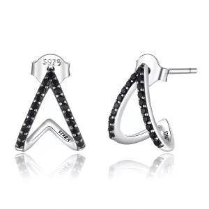 Pandora Style Eenvoudige geometrie Oorknopjes - SCE924 (afbeelding voor) Pandora Style Eenvoudige geometrie Oorknopjes - SCE924