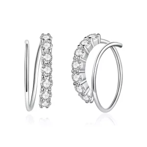 Pandora Style Eenvoudige geometrie Oorringen - SCE931 (afbeelding voor) Pandora Style Eenvoudige geometrie Oorringen - SCE931