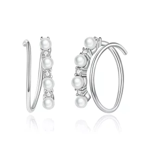 (afbeelding voor) Pandora Style Eenvoudige geometrie Oorringen - SCE932
