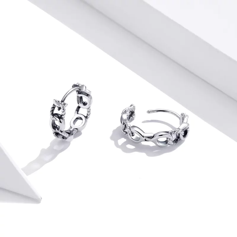 (afbeelding voor) Pandora Style Eenvoudige ketting Oorringen - SCE960 - Bekijken 2