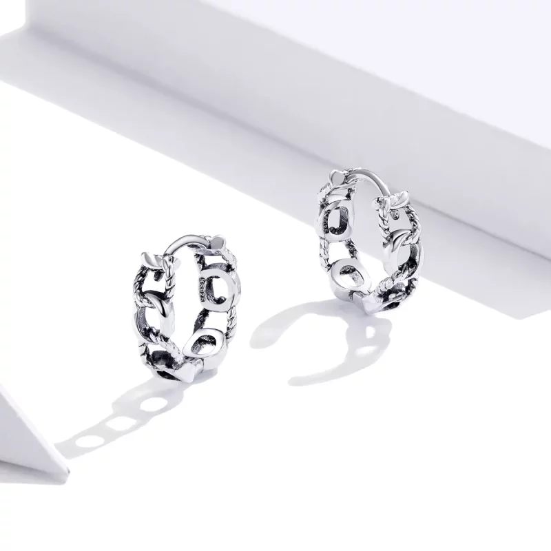 (afbeelding voor) Pandora Style Eenvoudige ketting Oorringen - SCE960 - Bekijken 4