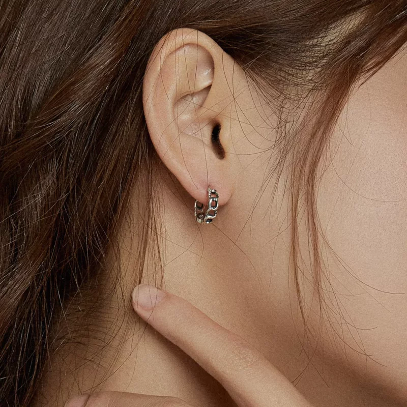 (afbeelding voor) Pandora Style Eenvoudige ketting Oorringen - SCE960 - Bekijken 7