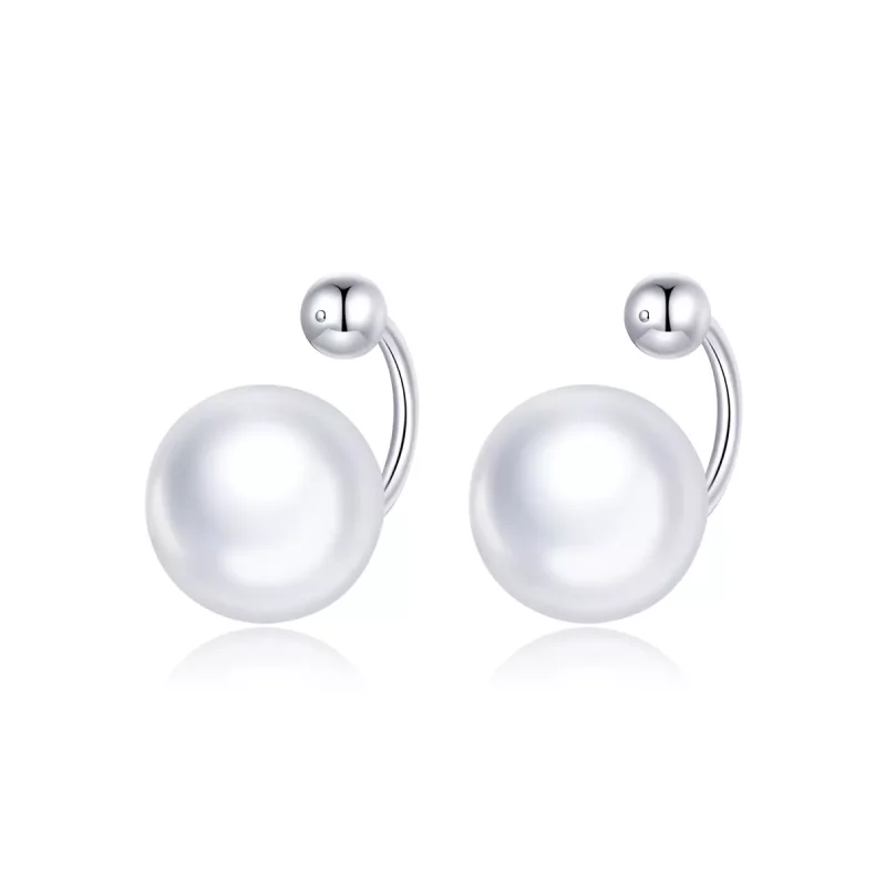 (afbeelding voor) Pandora Style Eenvoudige schelp Oorknopjes - BSE438