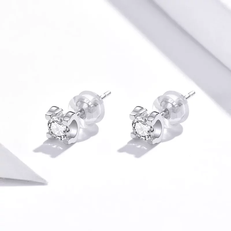 (afbeelding voor) Pandora Style Eenvoudige zirkoon Oorknopjes - SCE974 - Bekijken 2