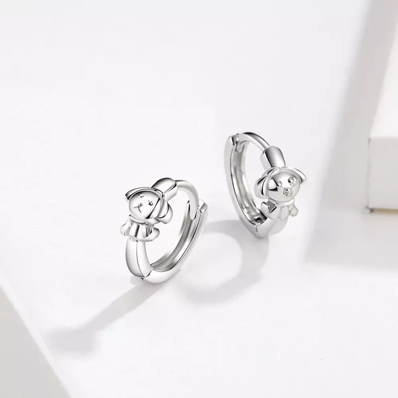 (afbeelding voor) Pandora Style Eerlijke puppy Oorringen - SCE662 - Bekijken 2