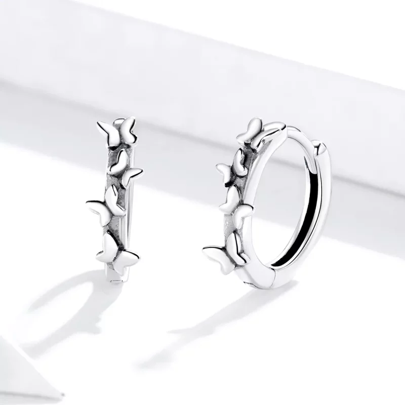 (afbeelding voor) Pandora Style Elegante Butterfiles Oorringen - SCE927 - Bekijken 2