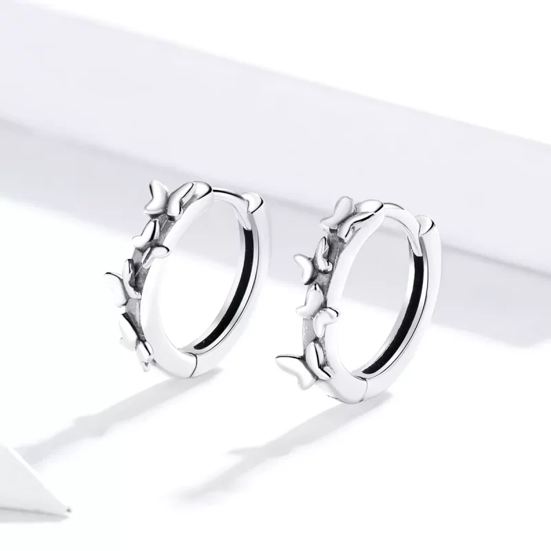 (afbeelding voor) Pandora Style Elegante Butterfiles Oorringen - SCE927 - Bekijken 3